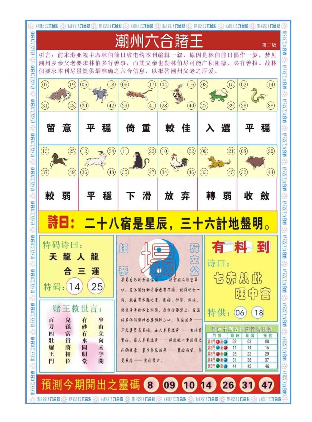 021期潮州六合赌王B[图]